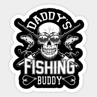 daddy's fishing buddy Sticker